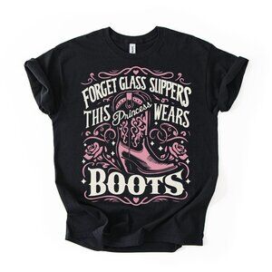 Women's Pink Boots T-Shirt Country Western Girl Shirt Sassy Rodeo Farm Gift